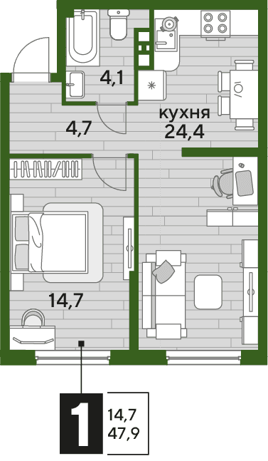 DOGMA PARK Краснодар — планировка 1