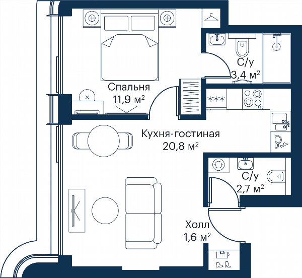 City Bay Москва — планировка 1