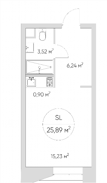 Nice loft Москва — планировка Студия