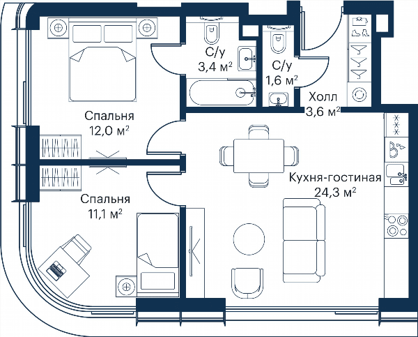 City Bay Москва — планировка 2