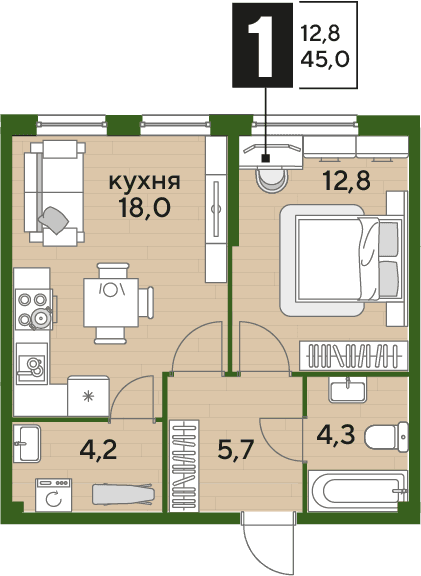 DOGMA PARK Краснодар — планировка 1