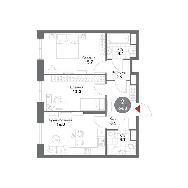 Voxhall Москва — планировка 2