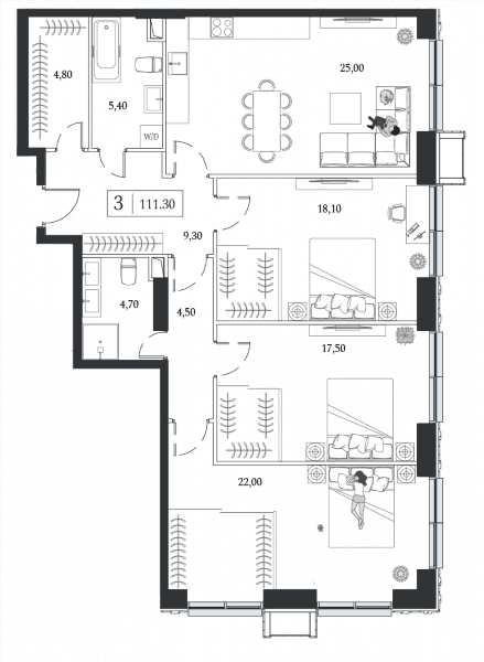Dream Towers Москва — планировка 4