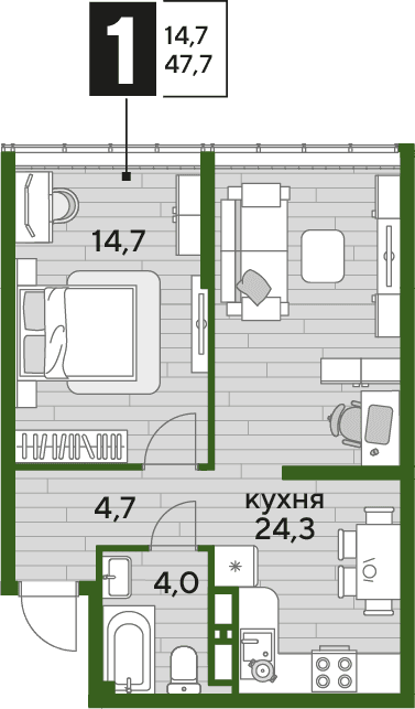 DOGMA PARK Краснодар — планировка 1