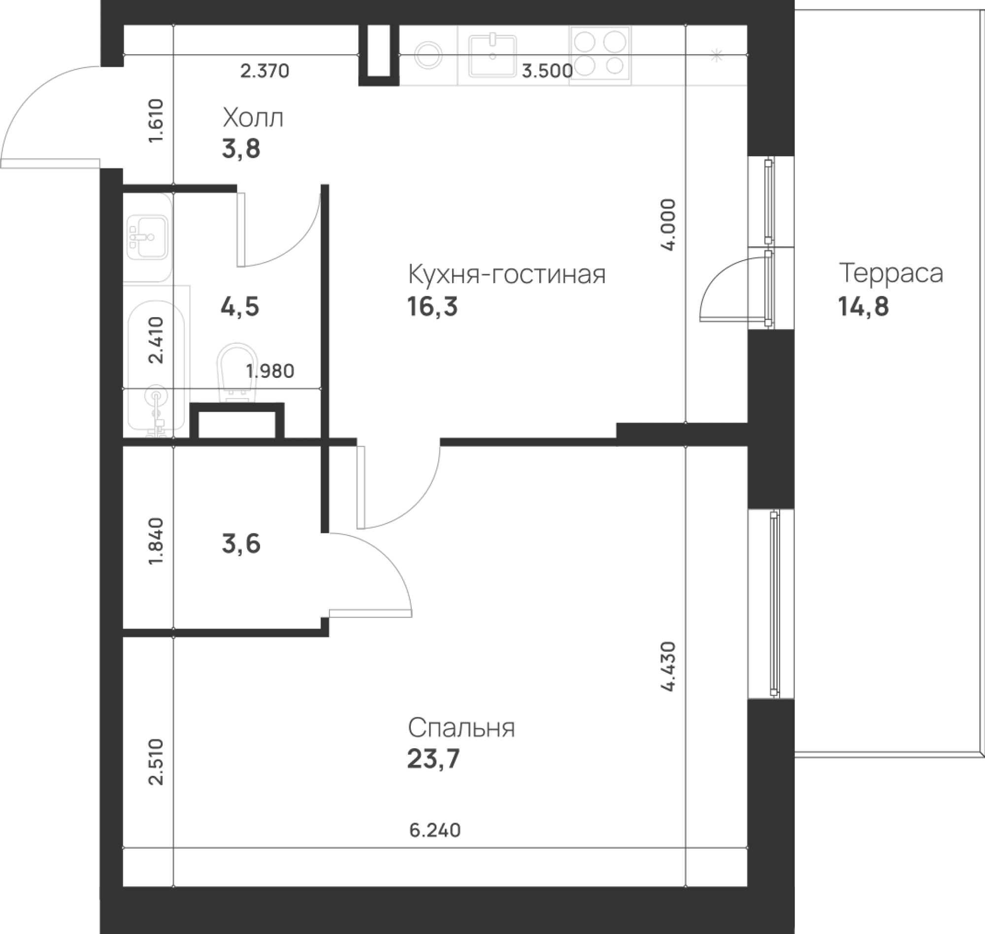 Foreville Москва — планировка 1