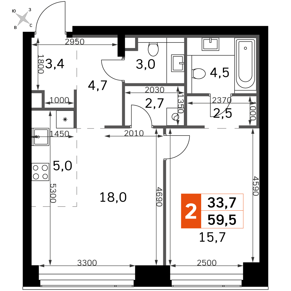 Amber City Москва — планировка 2