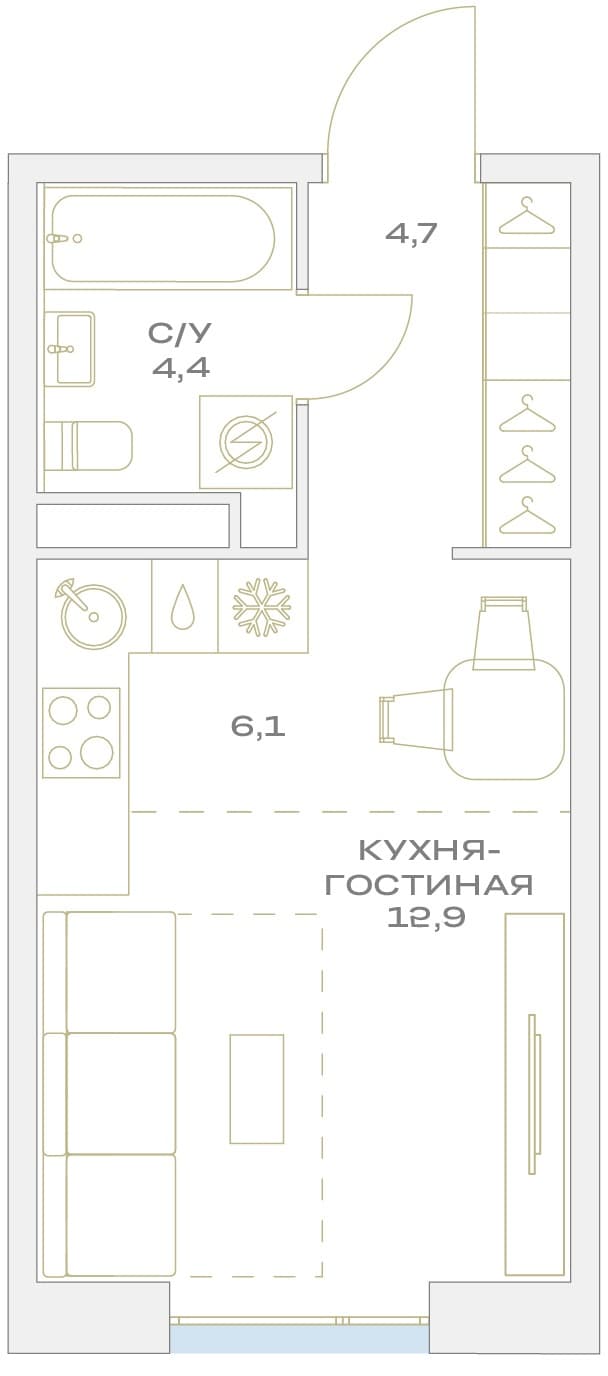 Детали Москва — планировка 1