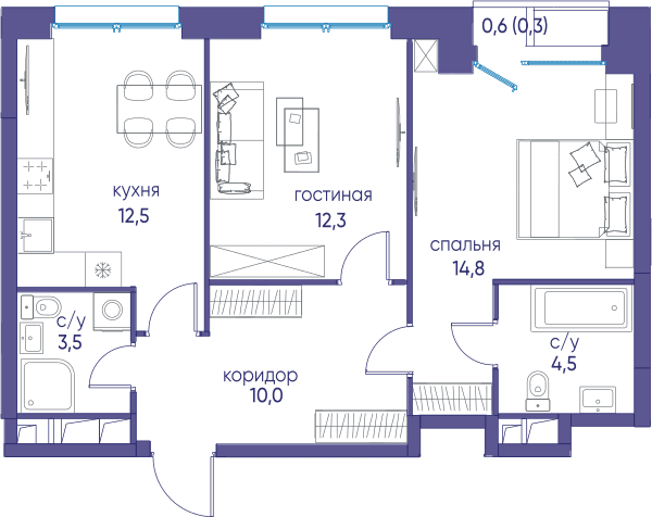 Остров, Остров.6 Москва — планировка 2