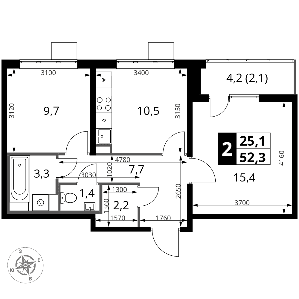1-й Южный Видное — планировка 2