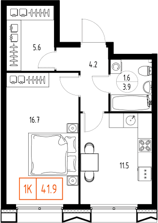 Skolkovo ONE Москва — планировка 1