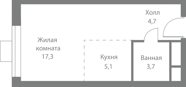 Stellar City Москва — планировка Студия