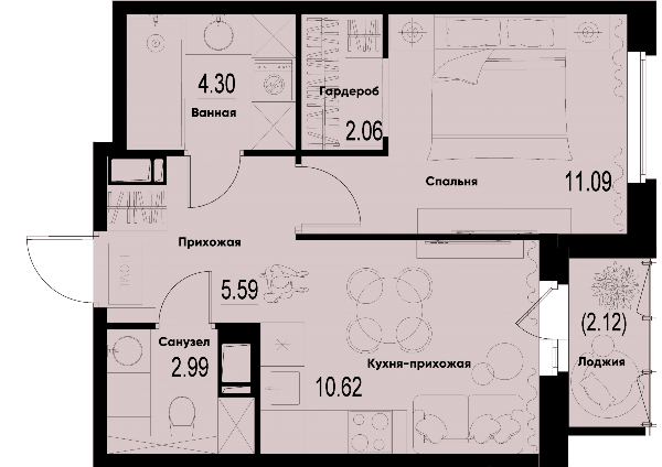 iD Murino III Санкт-Петербург — планировка 1