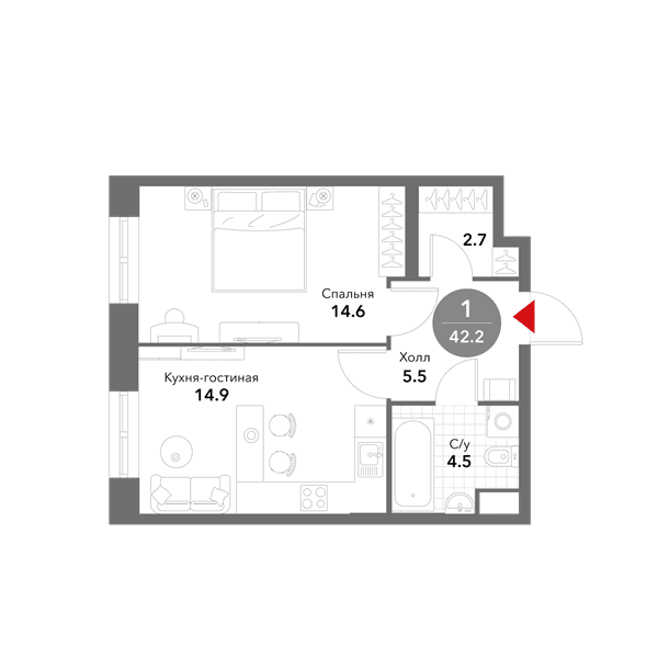 Voxhall Москва — планировка 1