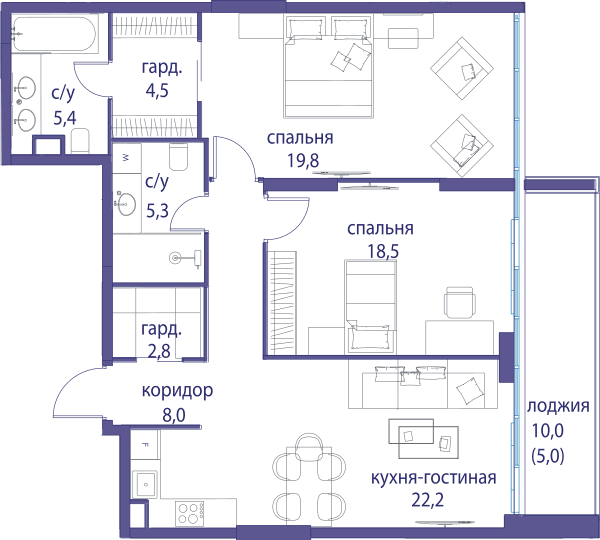 Остров, Остров.4 Москва — планировка 2