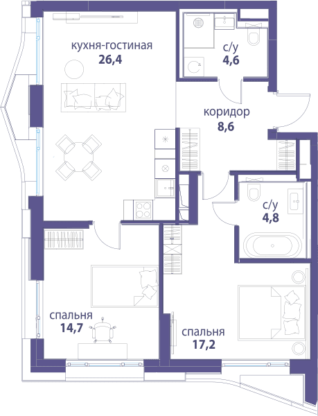 Символ, Вдохновение Москва — планировка 3