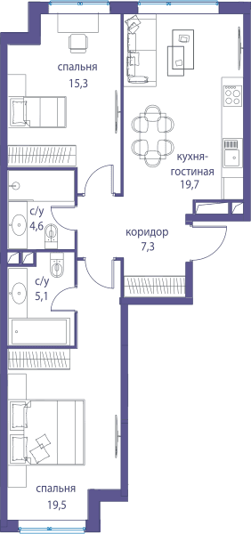 Остров, Остров.4 Москва — планировка 2
