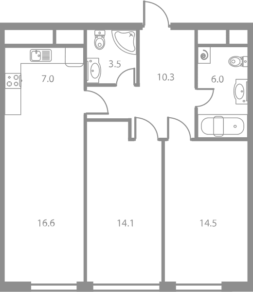 WestTower Москва — планировка 3