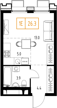 Skolkovo ONE Москва — планировка 1
