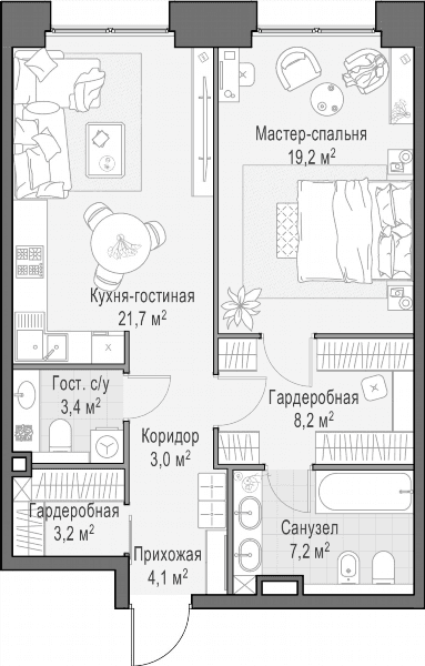 Life Time Москва — планировка 1