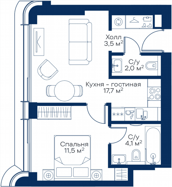 City Bay Москва — планировка 1