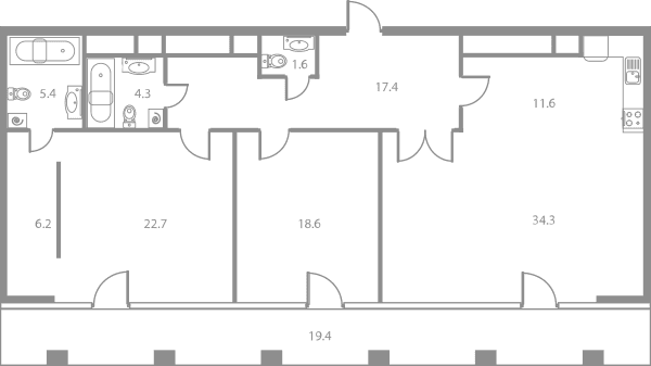 WestTower Москва — планировка 3