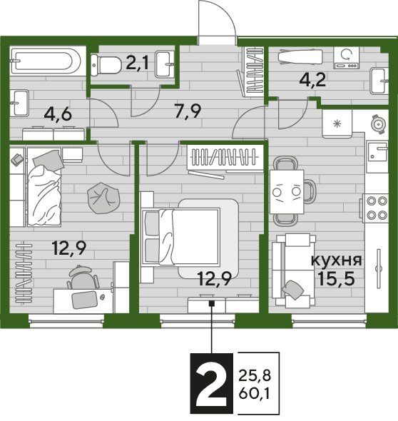 DOGMA PARK Краснодар — планировка 2