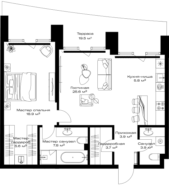 Opus-home Москва — планировка 1