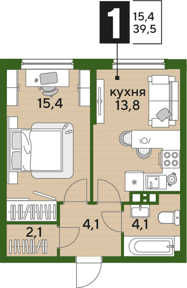 DOGMA PARK Краснодар — планировка 1