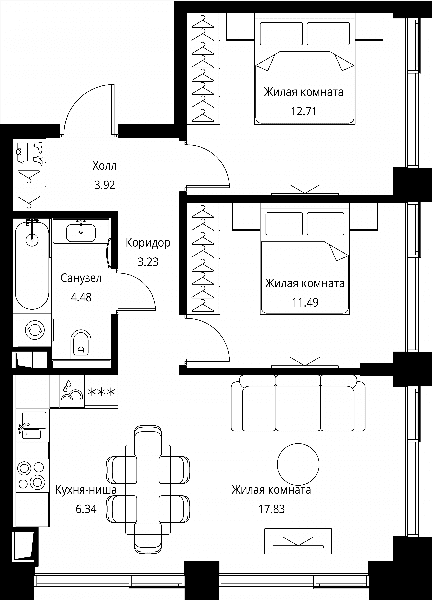 City Bay Москва — планировка 3