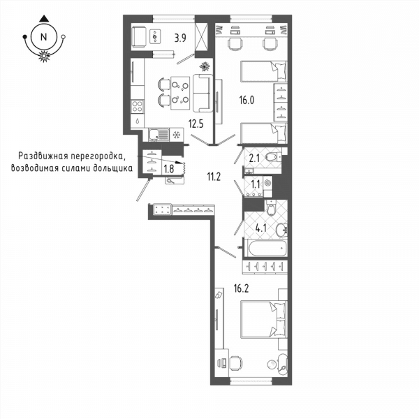 Квартал «Галактика», корпус 9.1 Санкт-Петербург — планировка 2