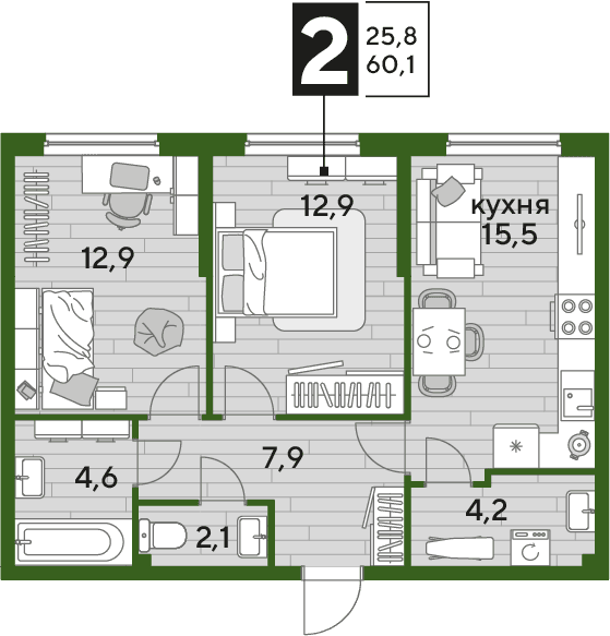 DOGMA PARK Краснодар — планировка 2