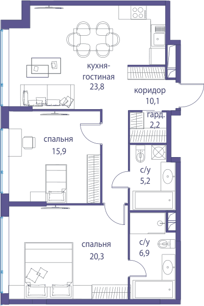 Остров, Остров.4 Москва — планировка 2