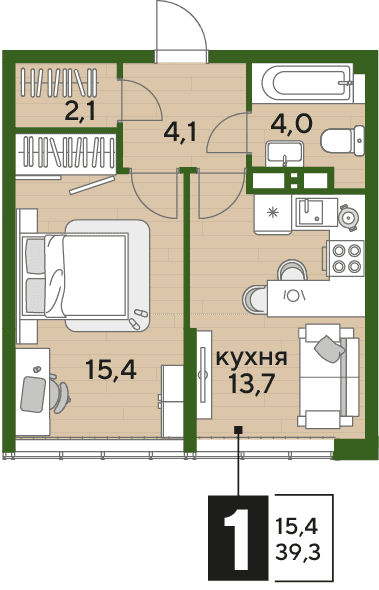 DOGMA PARK Краснодар — планировка 1