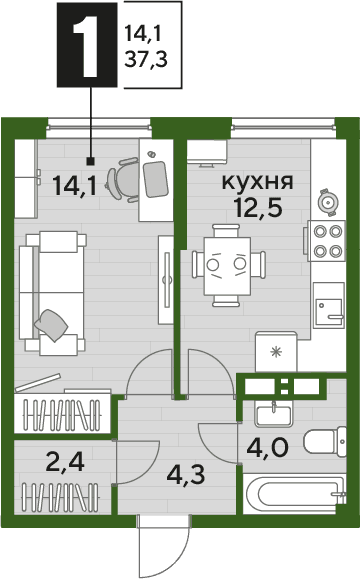 DOGMA PARK Краснодар — планировка 1