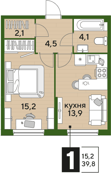 DOGMA PARK Краснодар — планировка 1