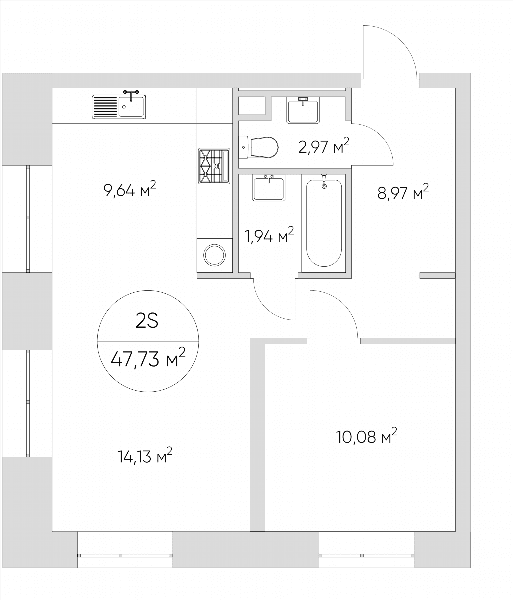 Nice loft Москва — планировка 2-комнатные апартаменты