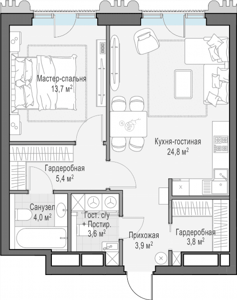 Тишинский Бульвар Москва — планировка 1