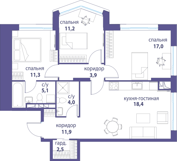 Символ, Вдохновение Москва — планировка 3