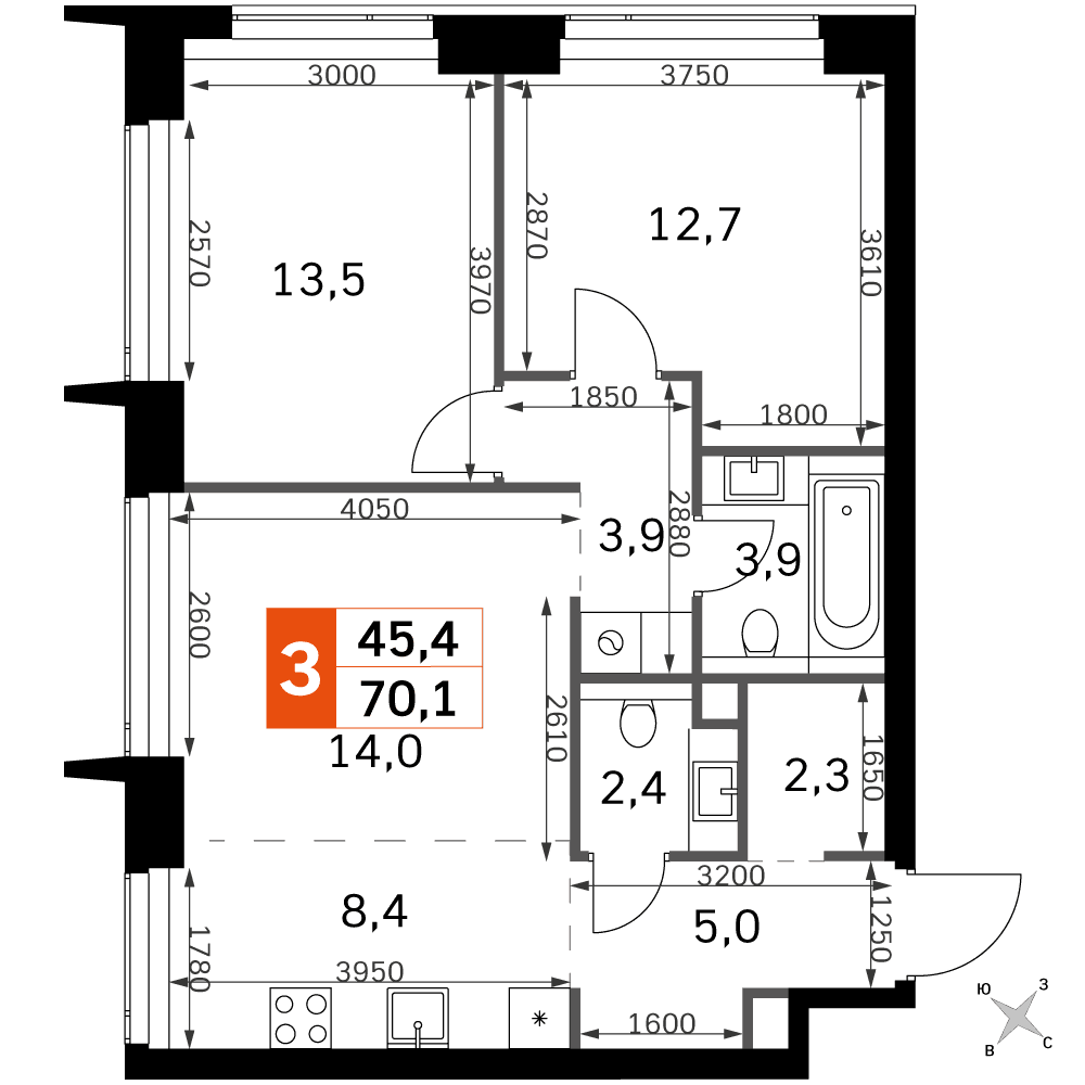 Amber City Москва — планировка 3