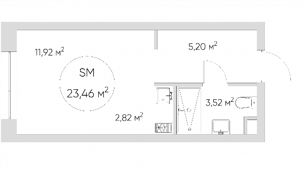 Nice loft Москва — планировка Студия