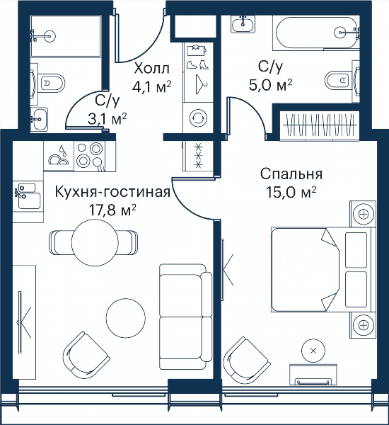 City Bay Москва — планировка 1