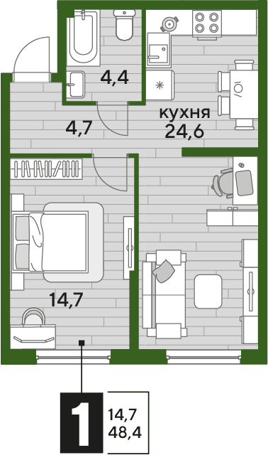 DOGMA PARK Краснодар — планировка 1