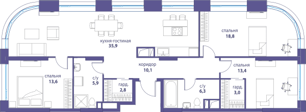 Символ, Вдохновение Москва — планировка 4