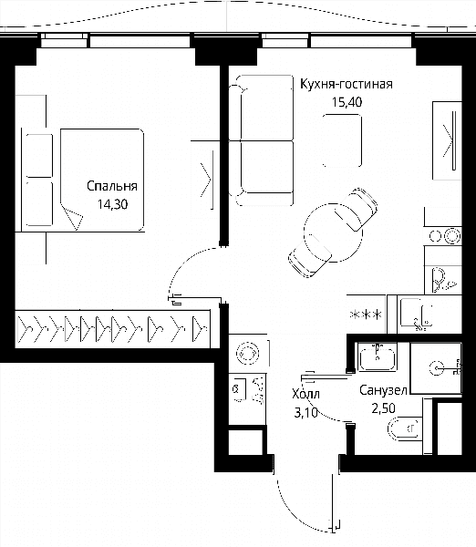 Cityzen Москва — планировка 1
