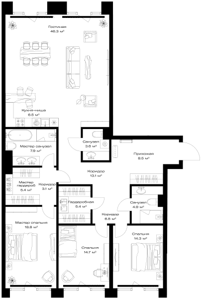 Opus-home Москва — планировка 3