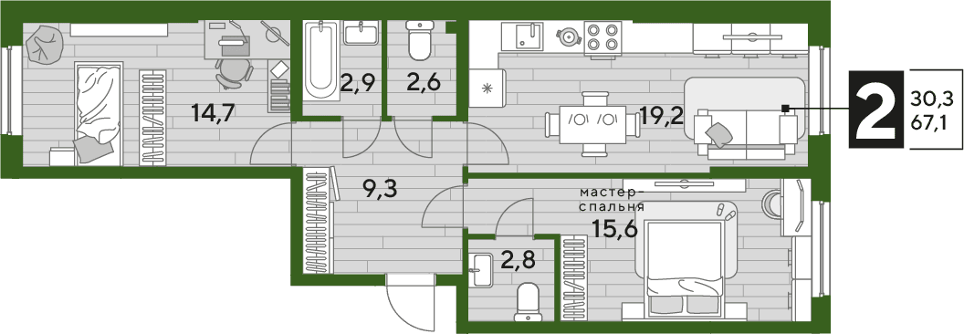 DOGMA PARK Краснодар — планировка 2