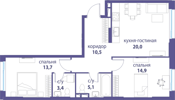 Символ, Вдохновение Москва — планировка 2