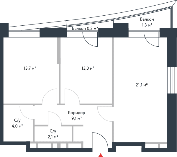 Riverpark Москва — планировка 3