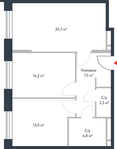 Riverpark Москва — планировка 3