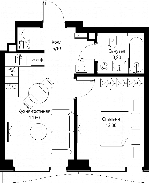 Cityzen Москва — планировка 1